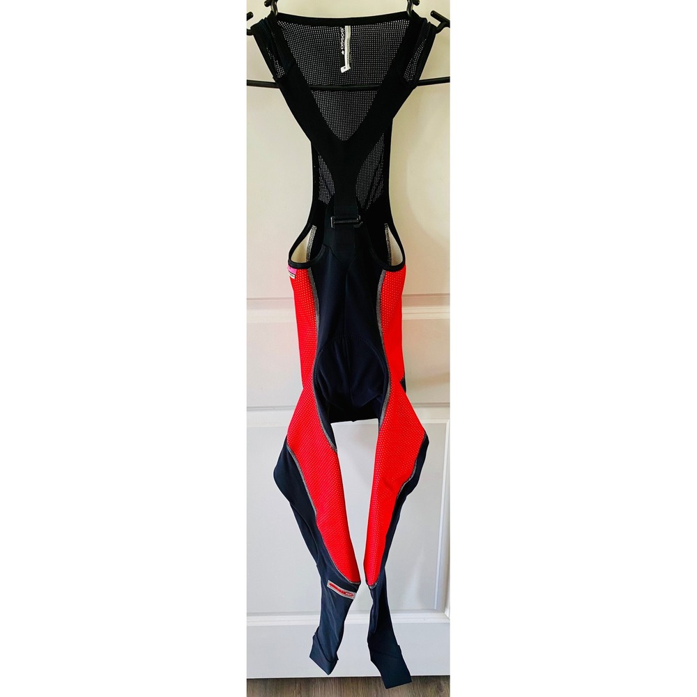 Assos FI.Lady Airblock 851 Cycling Bib Tights Black Red Womens Size Medium M